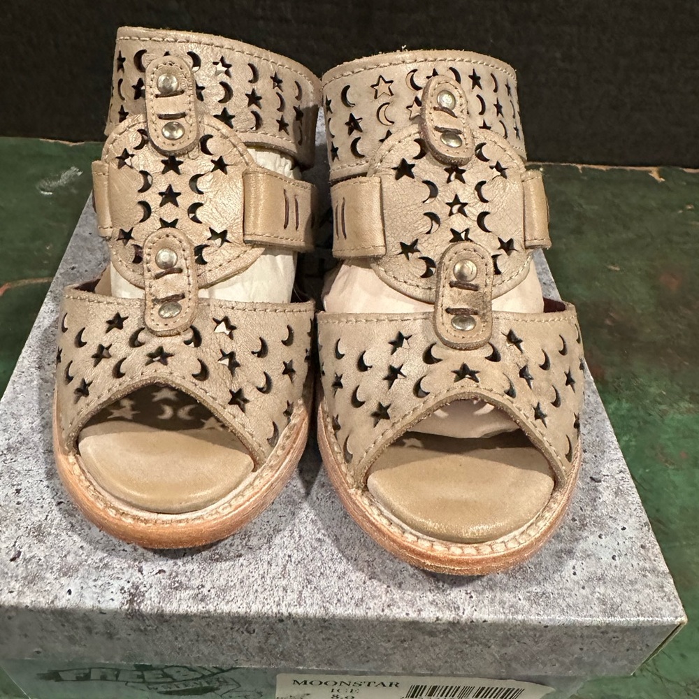 Freebird Tan Moonstar Cutout Sandals